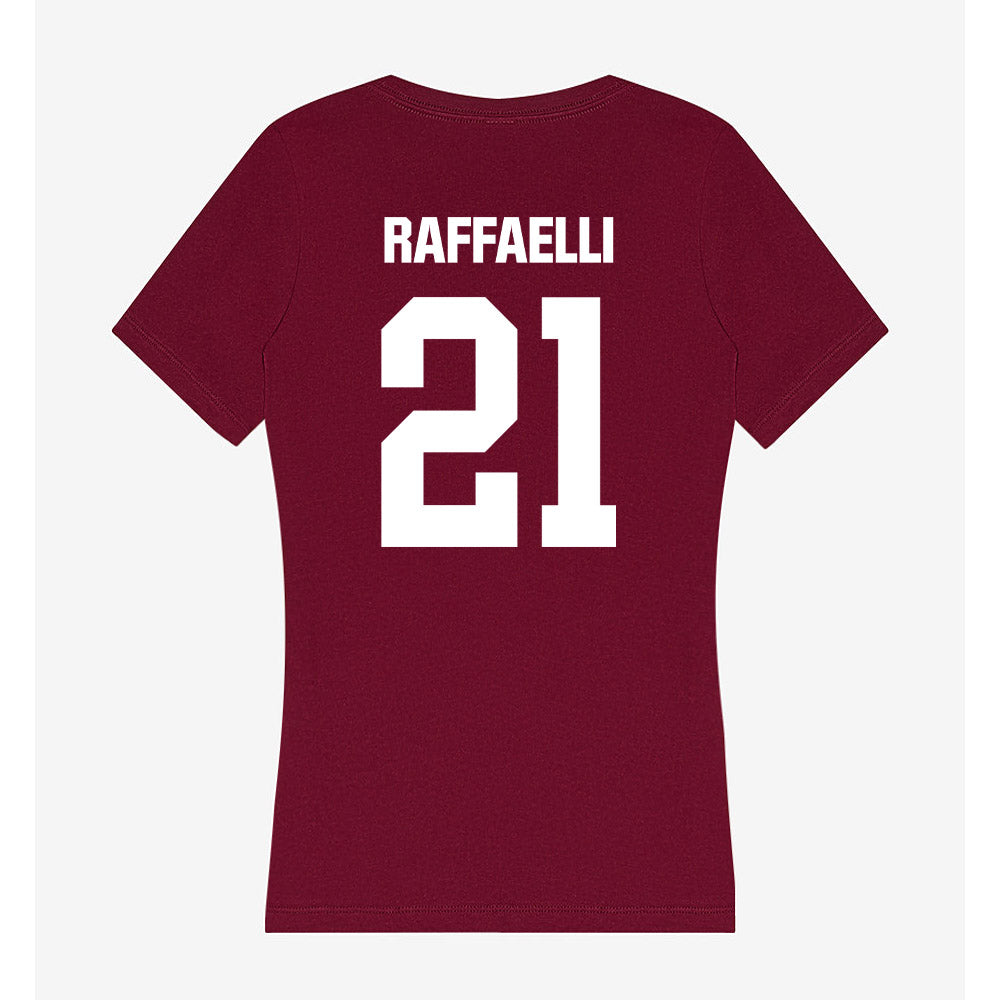 Colgate - NCAA Softball : Analisa Raffaelli - Women's V-Neck T-Shirt-1
