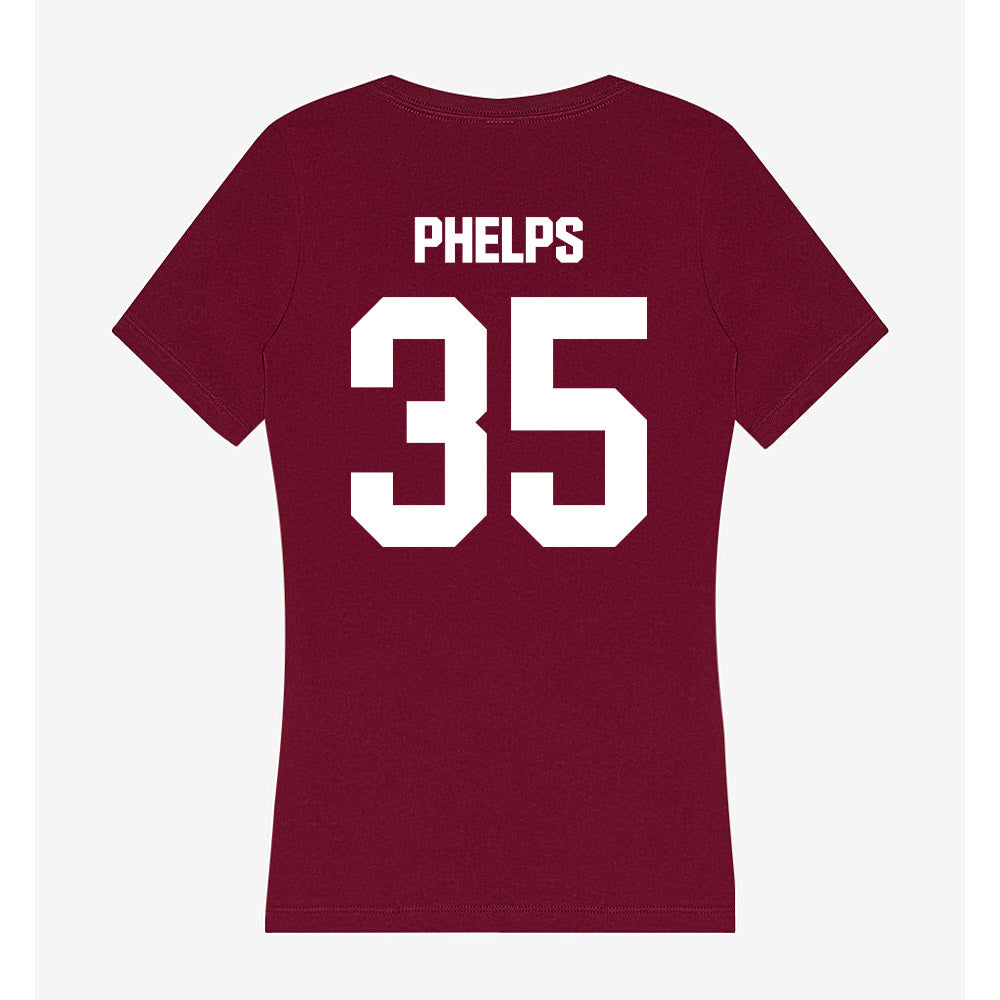 Colgate - NCAA Football : Connor Phelps - Women's V-Neck T-Shirt-1