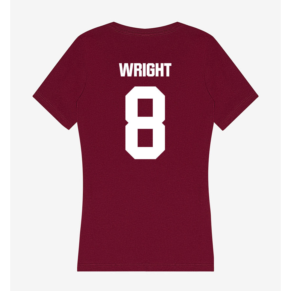 Colgate - NCAA Men's Soccer : Aidan Wright - Women's V-Neck T-Shirt-1