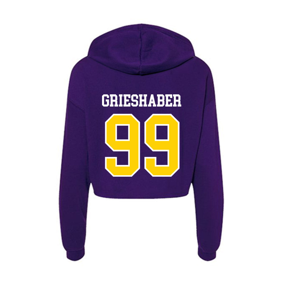 UWSP - NCAA Men's Soccer : Noah Grieshaber - Women's Crop Fleece Hoodie-1