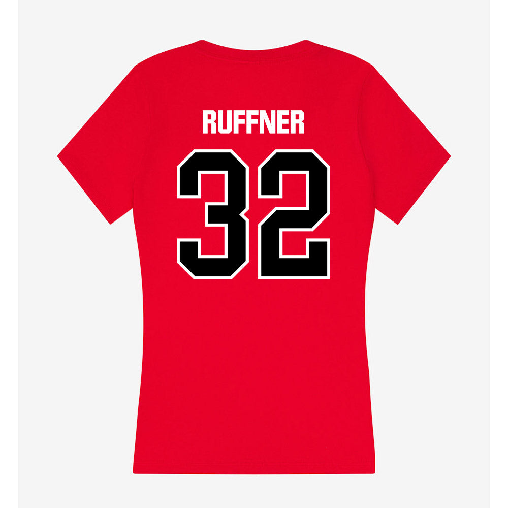 Youngstown State - NCAA Baseball : Teddy Ruffner - Women's V-Neck T-Shirt-1
