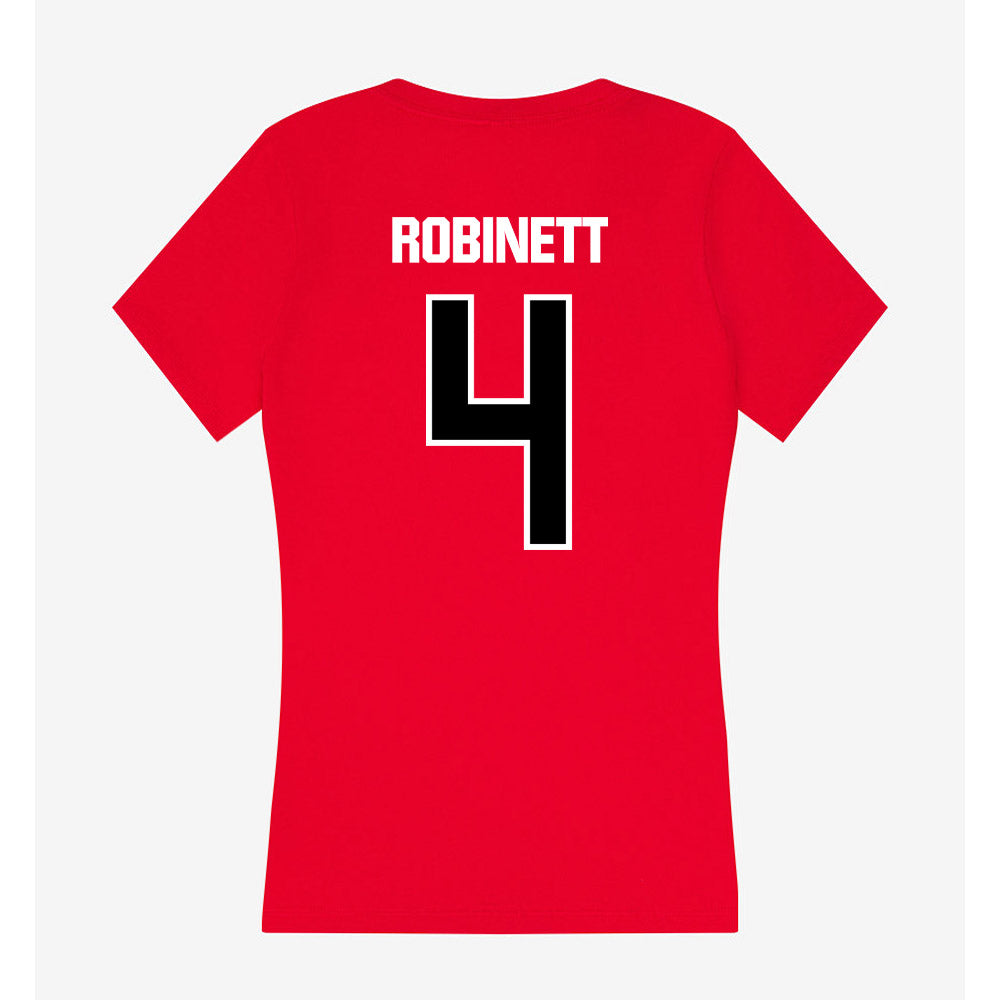 Youngstown State - NCAA Men's Basketball : Tyler Robinett - Women's V-Neck T-Shirt-1