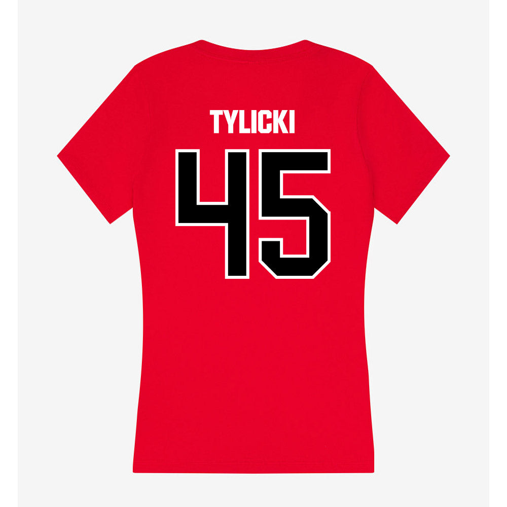 Youngstown State - NCAA Baseball : JJ Tylicki - Women's V-Neck T-Shirt-1