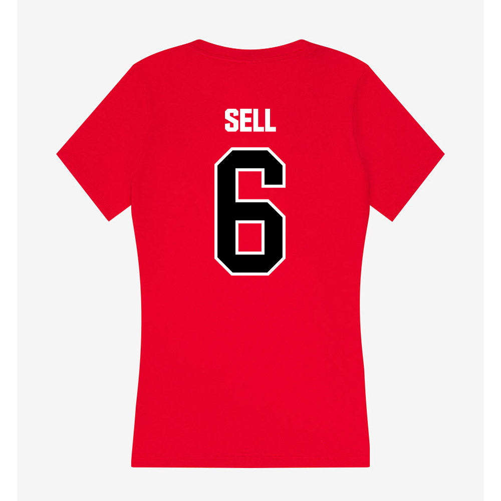 Youngstown State - NCAA Women's Volleyball : Julia Sell - Women's V-Neck T-Shirt-1
