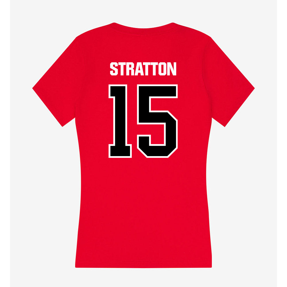 Youngstown State - NCAA Women's Volleyball : Ava Stratton - Women's V-Neck T-Shirt-1