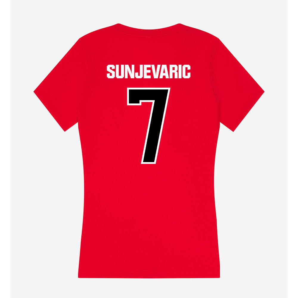 Youngstown State - NCAA Women's Soccer : Eva Sunjevaric - Women's V-Neck T-Shirt-1
