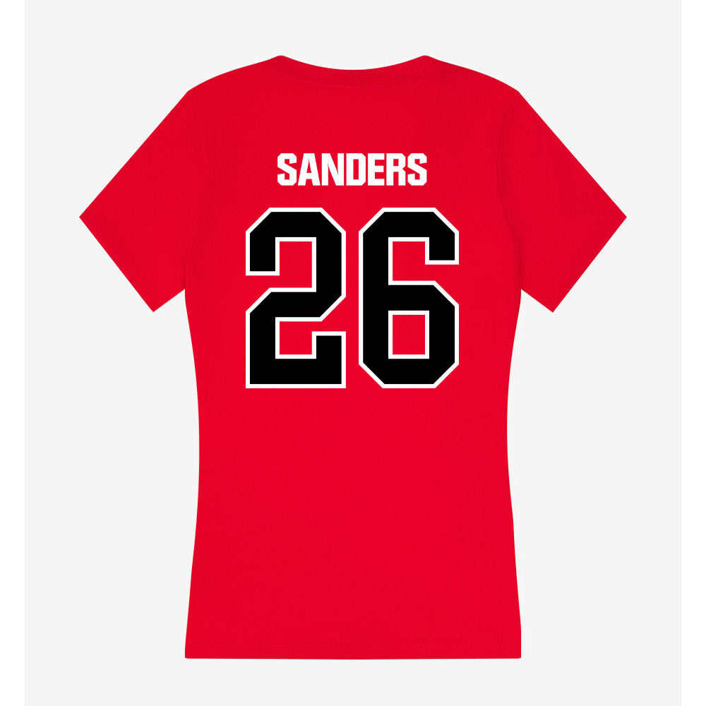 Youngstown State - NCAA Football : Jeremiah Sanders - Women's V-Neck T-Shirt-1