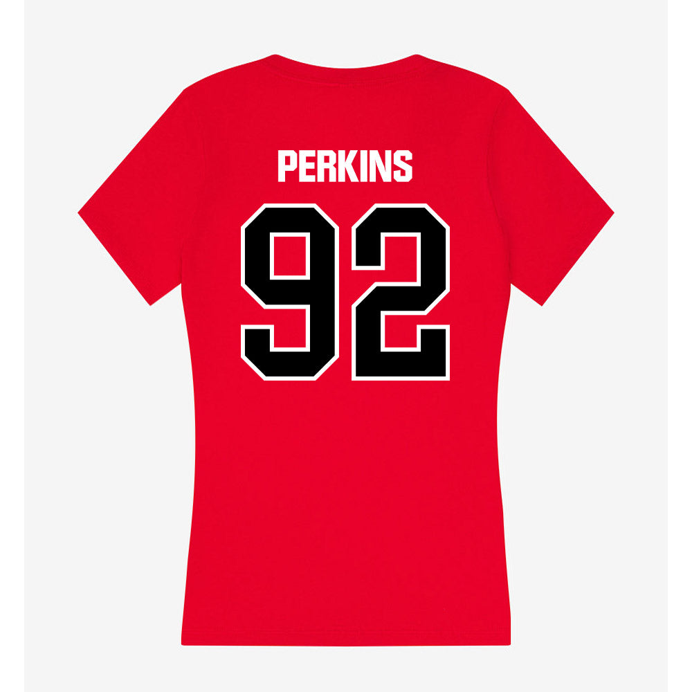 Youngstown State - NCAA Football : Devaughn Perkins - Women's V-Neck T-Shirt-1