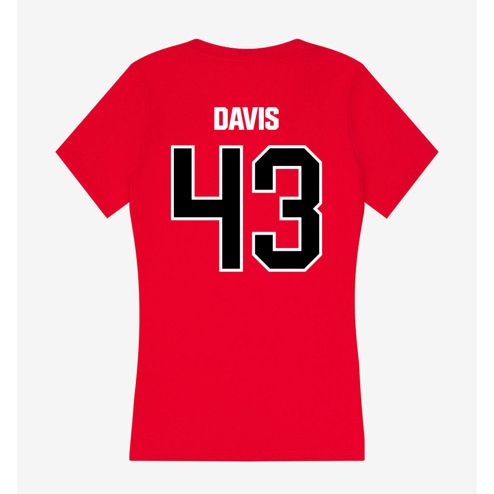 Youngstown State - NCAA Baseball : Braedon Davis - Women's V-Neck T-Shirt-1