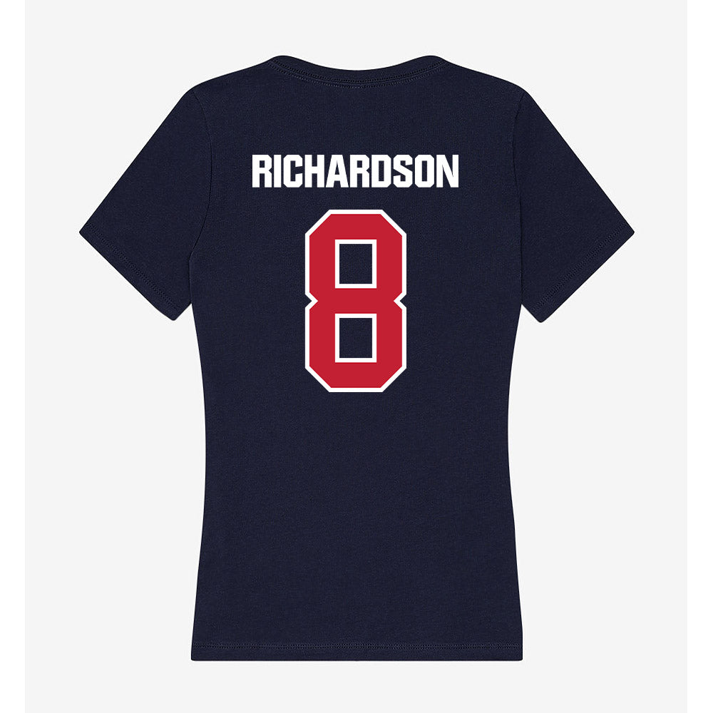 Richmond - NCAA Men's Basketball : Donovan Richardson - Women's V-Neck T-Shirt-1