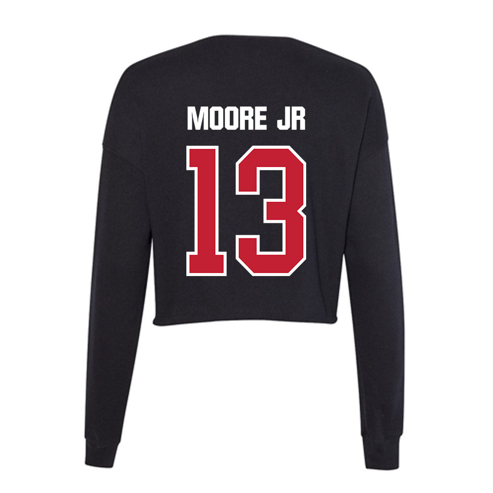 Northern Illinois - NCAA Football : Ivan Moore Jr - Women's Cropped Crew Fleece-1