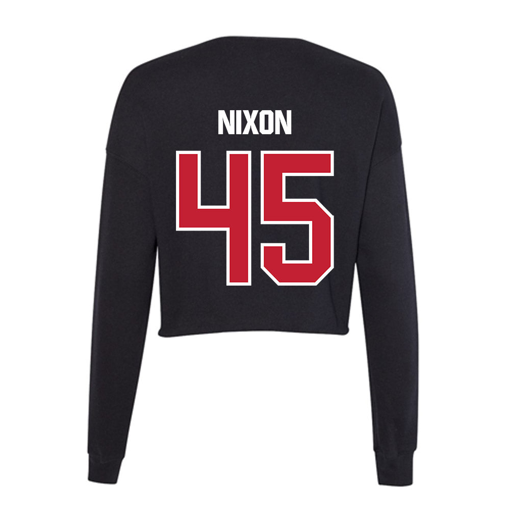 Northern Illinois - NCAA Football : Trenton Nixon - Women's Cropped Crew Fleece-1