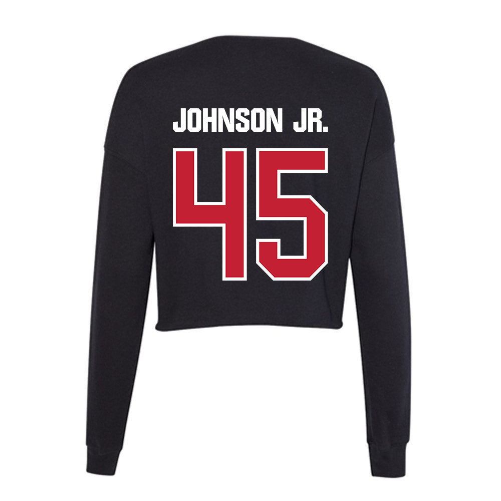 Northern Illinois - NCAA Football : Telly Johnson Jr. - Women's Cropped Crew Fleece-1