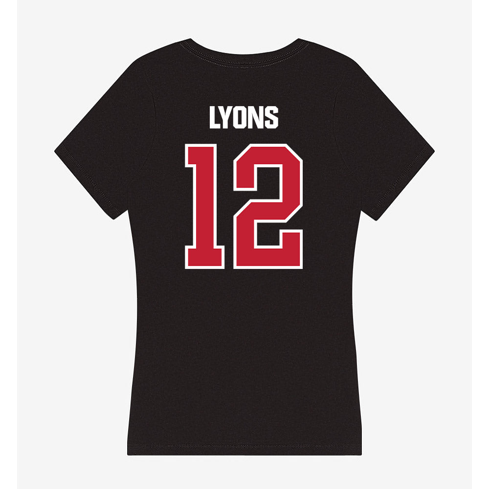 Northern Illinois - NCAA Football : Keshawn Lyons - Women's V-Neck T-Shirt-1