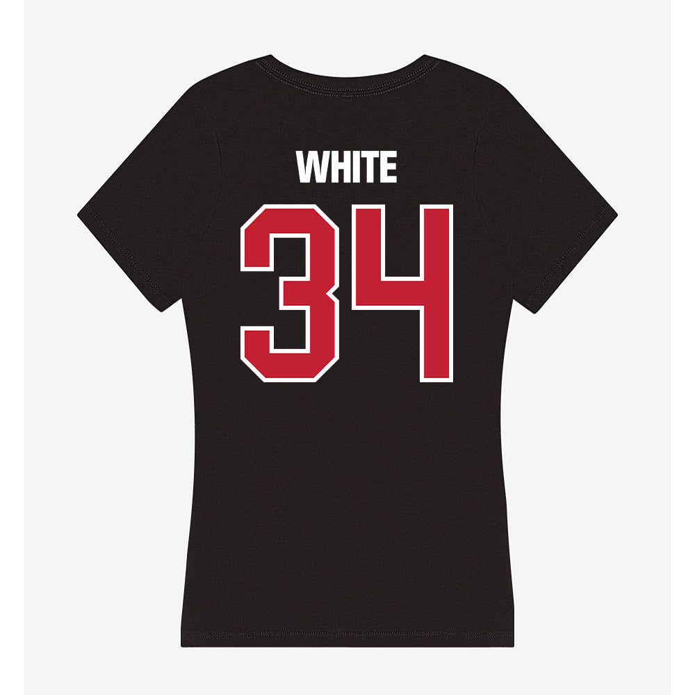 Northern Illinois - NCAA Football : Triston White - Women's V-Neck T-Shirt-1