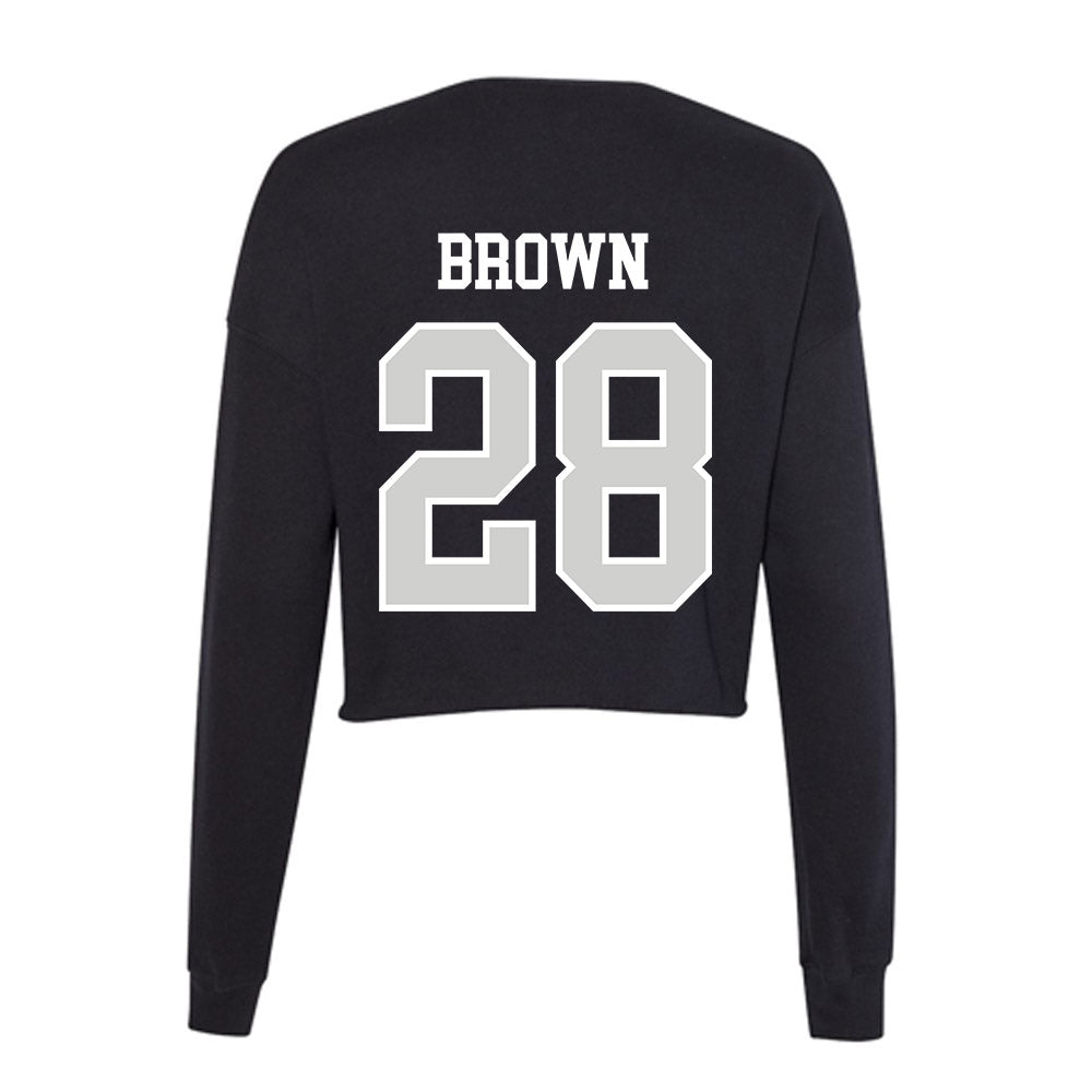 Indiana State - NCAA Football : Deion Brown - Women's Cropped Crew Fleece-1
