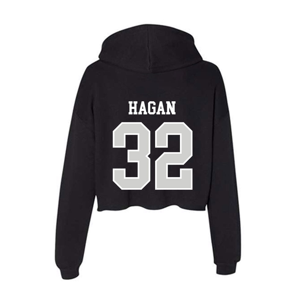 Indiana State - NCAA Football : Gavin Hagan - Women's Crop Fleece Hoodie-1