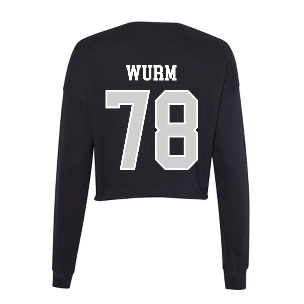 Indiana State - NCAA Football : Zac Wurm - Women's Cropped Crew Fleece-1