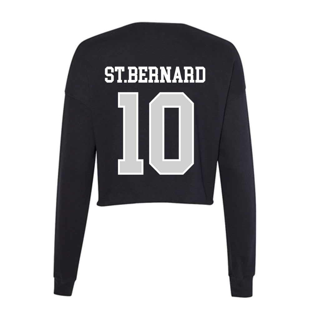 Indiana State - NCAA Men's Basketball : Enel St.bernard - Women's Cropped Crew Fleece-1