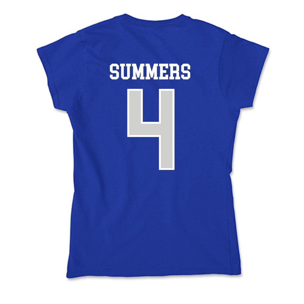Indiana State - NCAA Men's Basketball : Jahni Summers - Soft Style Women’s T-Shirt-1