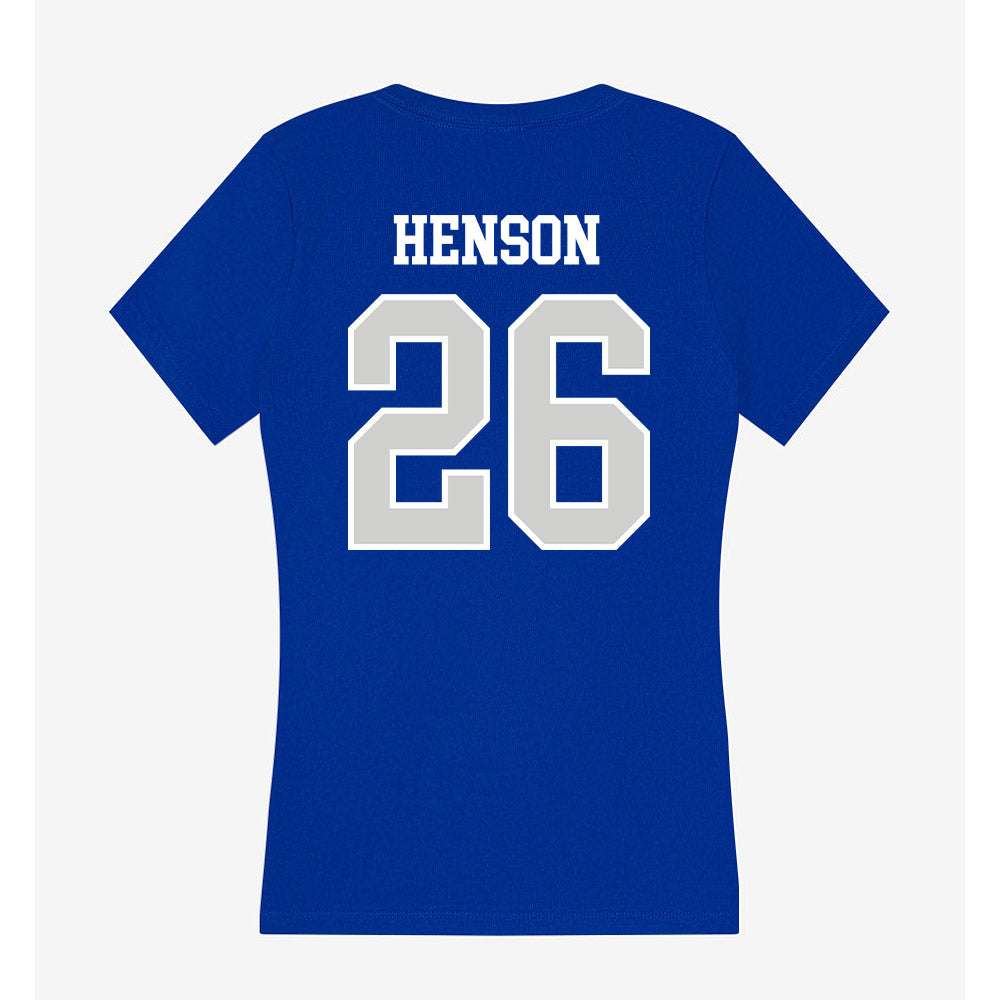 Indiana State - NCAA Softball : Lindsay Henson - Women's V-Neck T-Shirt-1