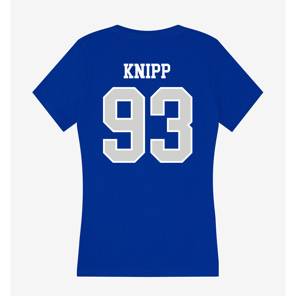 Indiana State - NCAA Football : Mason Knipp - Women's V-Neck T-Shirt-1