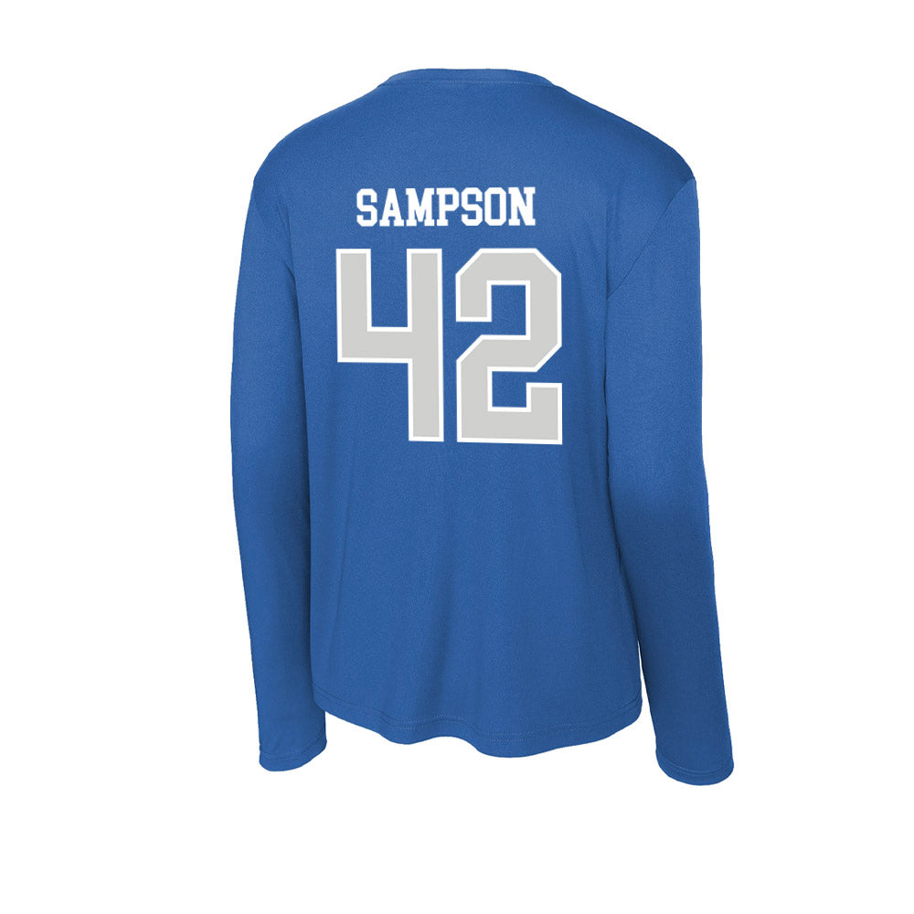Indiana State - NCAA Football : Braxton Sampson - Activewear Long Sleeve T-Shirt-1