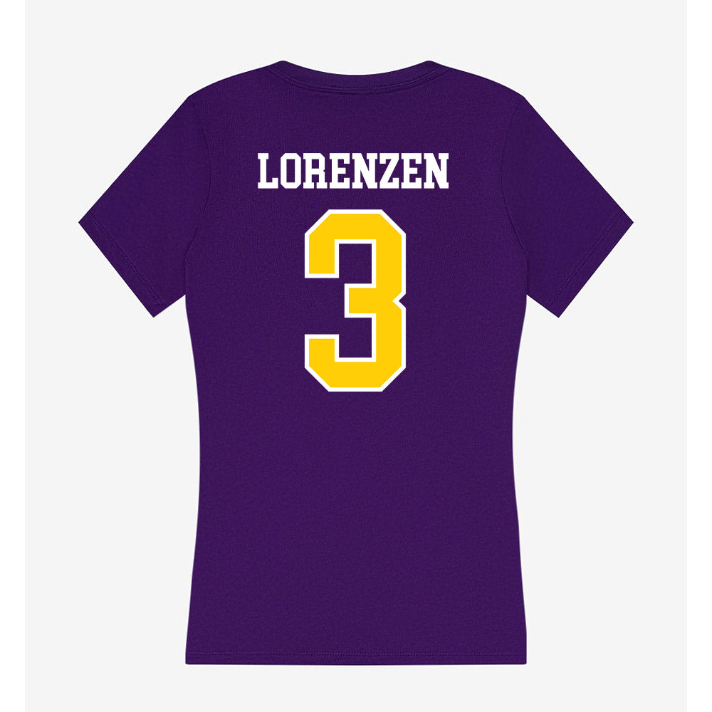 WIU - NCAA Men's Basketball : Lucas Lorenzen - Women's V-Neck T-Shirt-1
