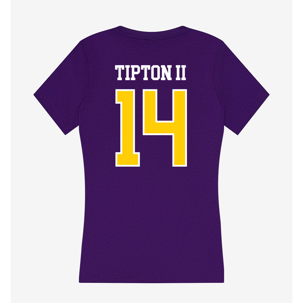 WIU - NCAA Men's Basketball : Steven Tipton II - Women's V-Neck T-Shirt-1