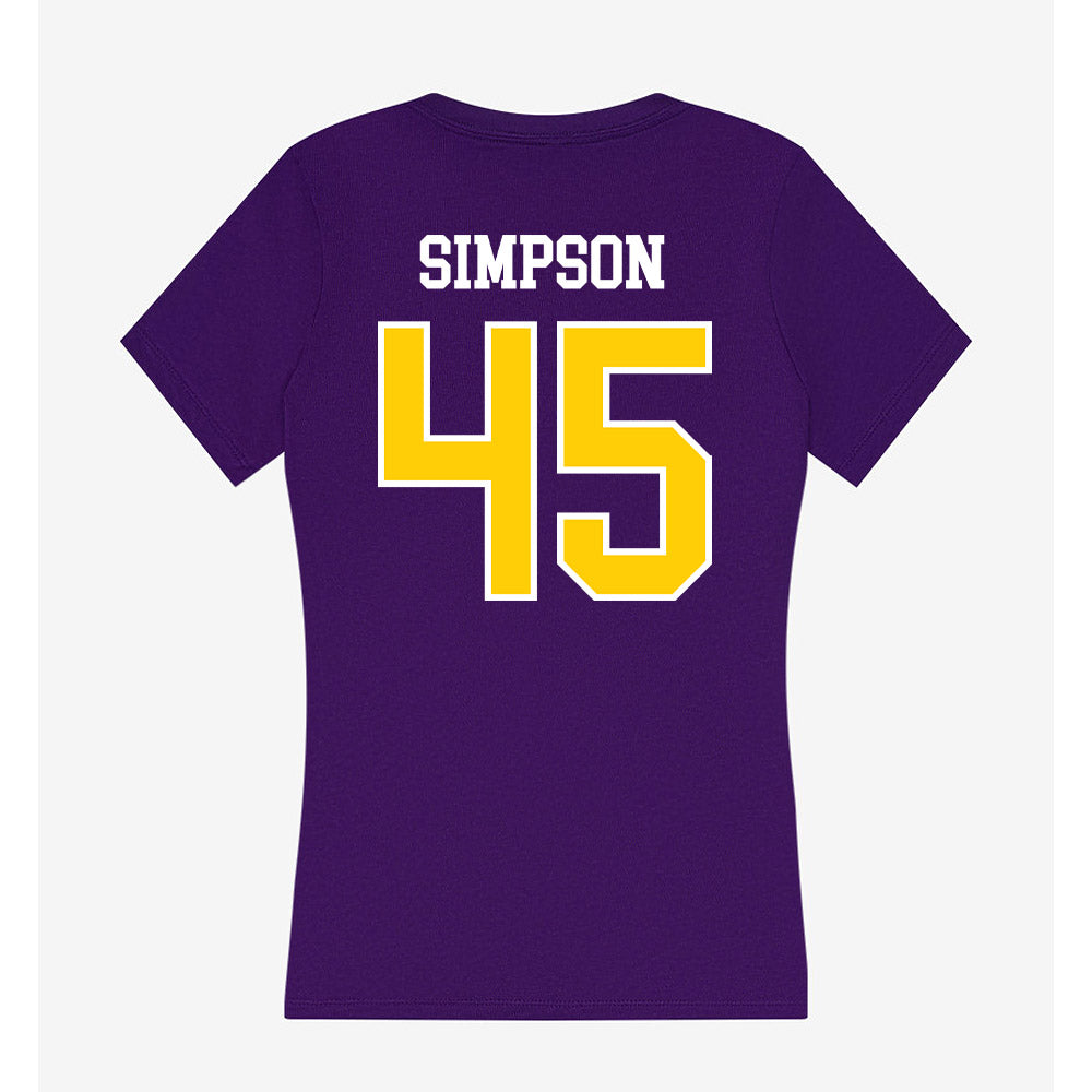 WIU - NCAA Softball : Hannah Simpson - Women's V-Neck T-Shirt-1