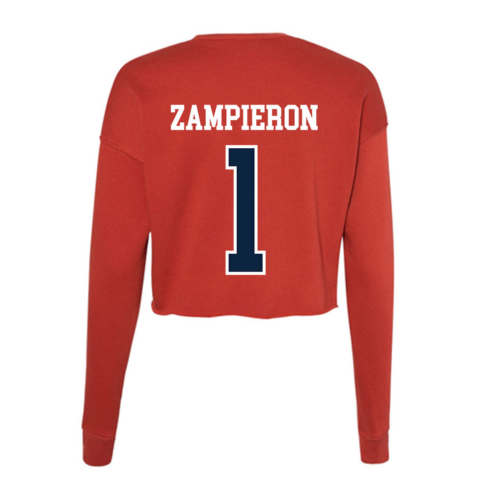 Stony Brook - NCAA Baseball : Nick Zampieron - Women's Cropped Crew Fleece-1