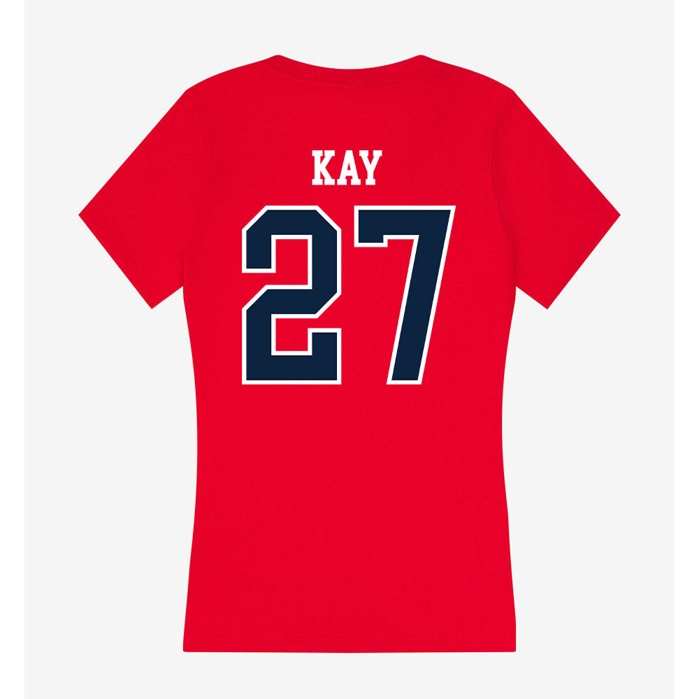 Stony Brook - NCAA Baseball : Evan Kay - Women's V-Neck T-Shirt-1