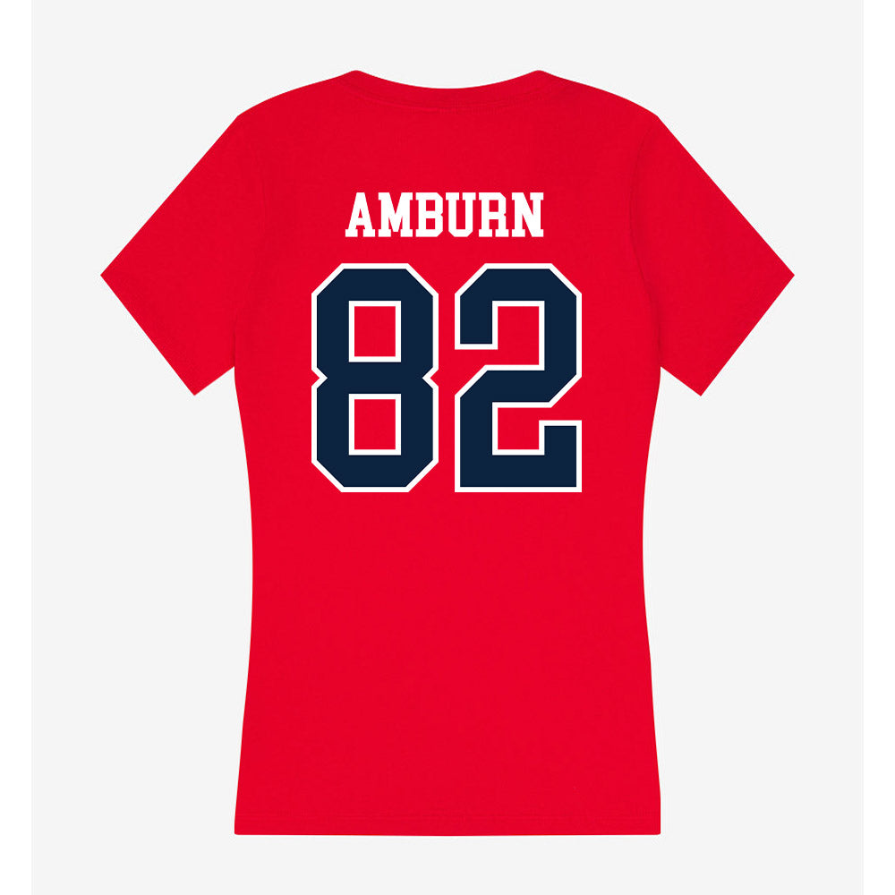 Stony Brook - NCAA Football : Jacob Amburn - Women's V-Neck T-Shirt-1