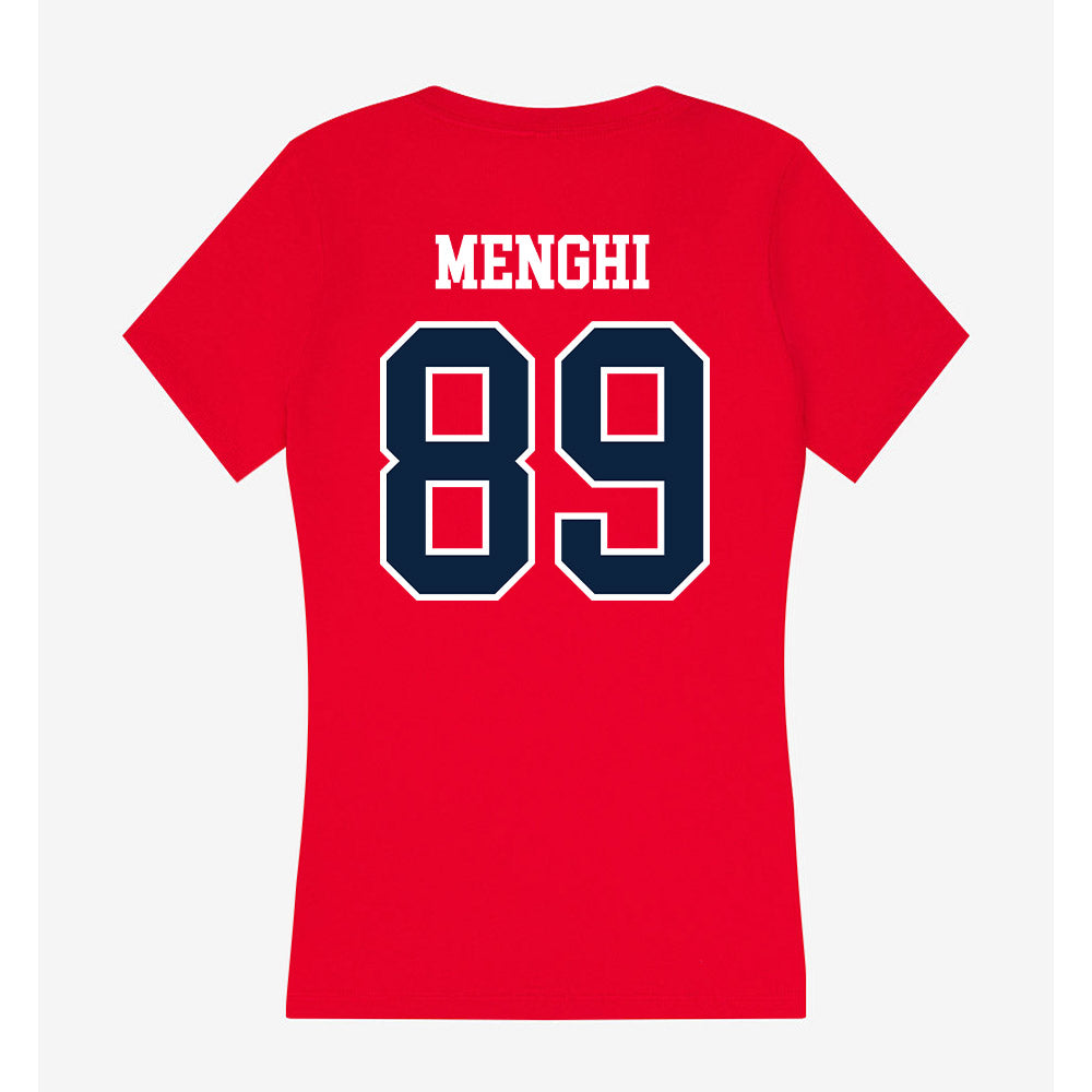 Stony Brook - NCAA Football : Alex Menghi - Women's V-Neck T-Shirt-1