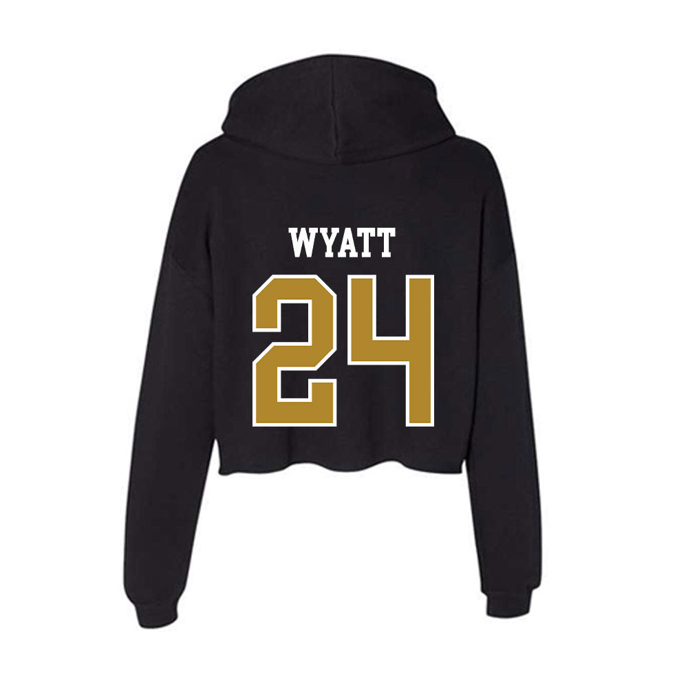 UMBC - NCAA Baseball : Danny Wyatt - Women's Crop Fleece Hoodie-1