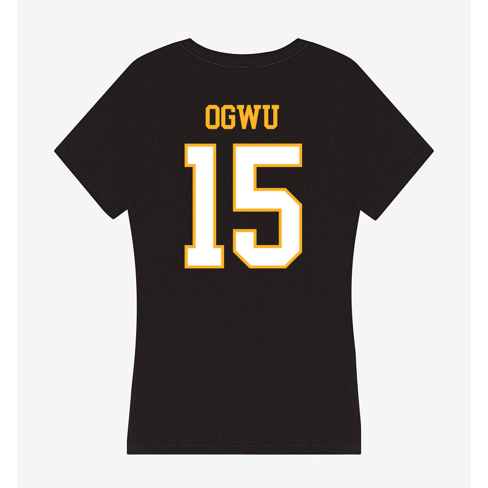 UW Milwaukee - NCAA Men's Soccer : Praise Ogwu - Women's V-Neck T-Shirt-1
