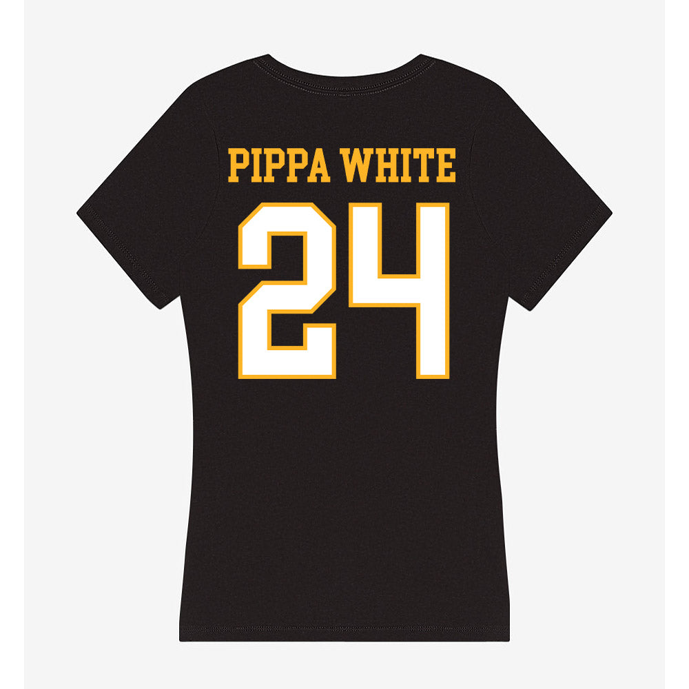 UW Milwaukee - NCAA Men's Basketball : Esyah Pippa White - Women's V-Neck T-Shirt-1