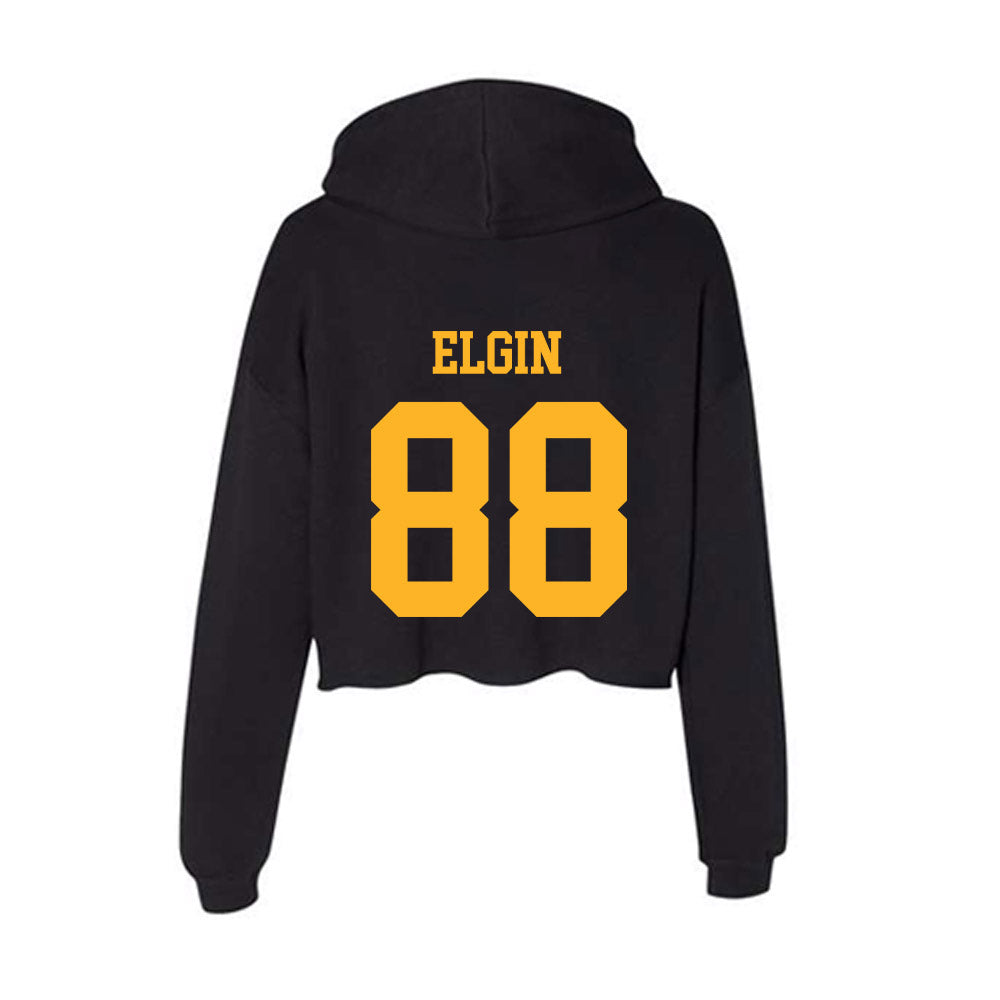 Valpo - NCAA Football : Jack Elgin - Women's Crop Fleece Hoodie-1