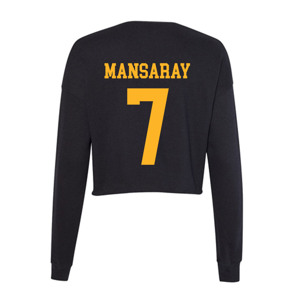 Valpo - NCAA Football : Michael Mansaray - Women's Cropped Crew Fleece-1