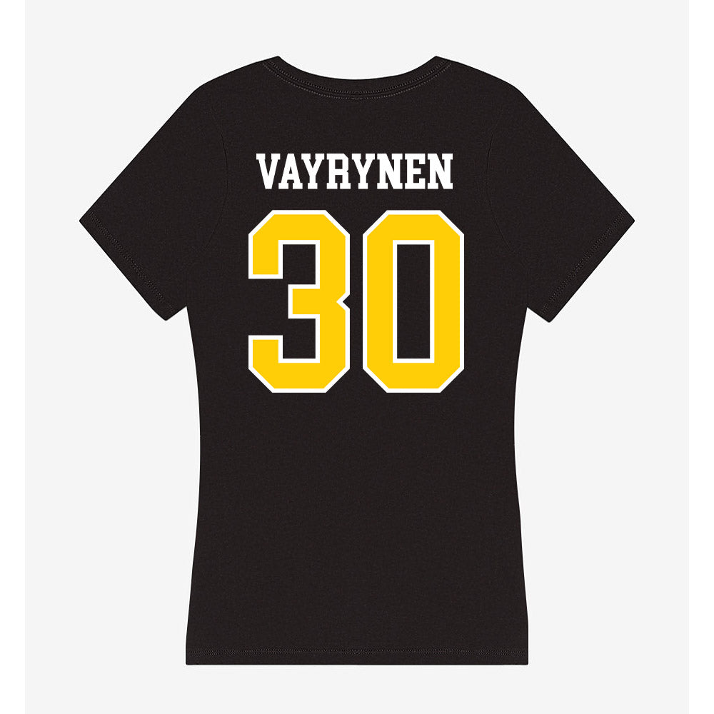 Michigan Tech - NCAA Men's Ice Hockey : Max Vayrynen - Women's V-Neck T-Shirt-1