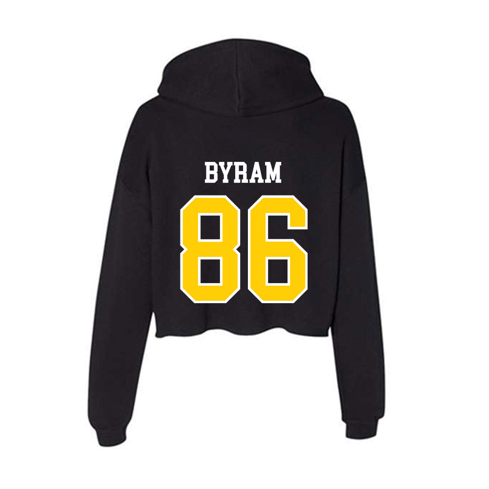 Michigan Tech - NCAA Football : Connor Byram - Women's Crop Fleece Hoodie-1