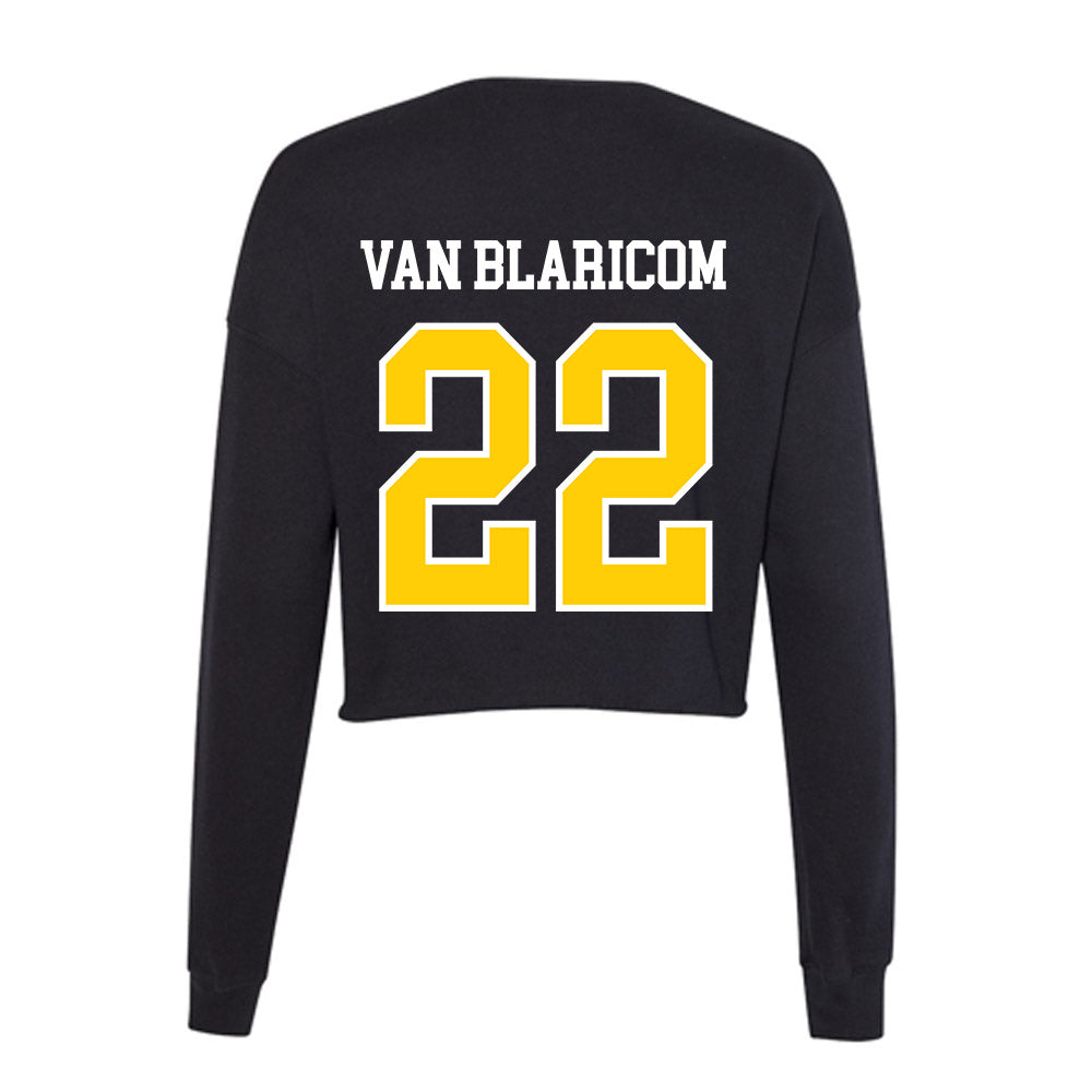 Michigan Tech - NCAA Men's Ice Hockey : Matthew Van Blaricom - Women's Cropped Crew Fleece-1