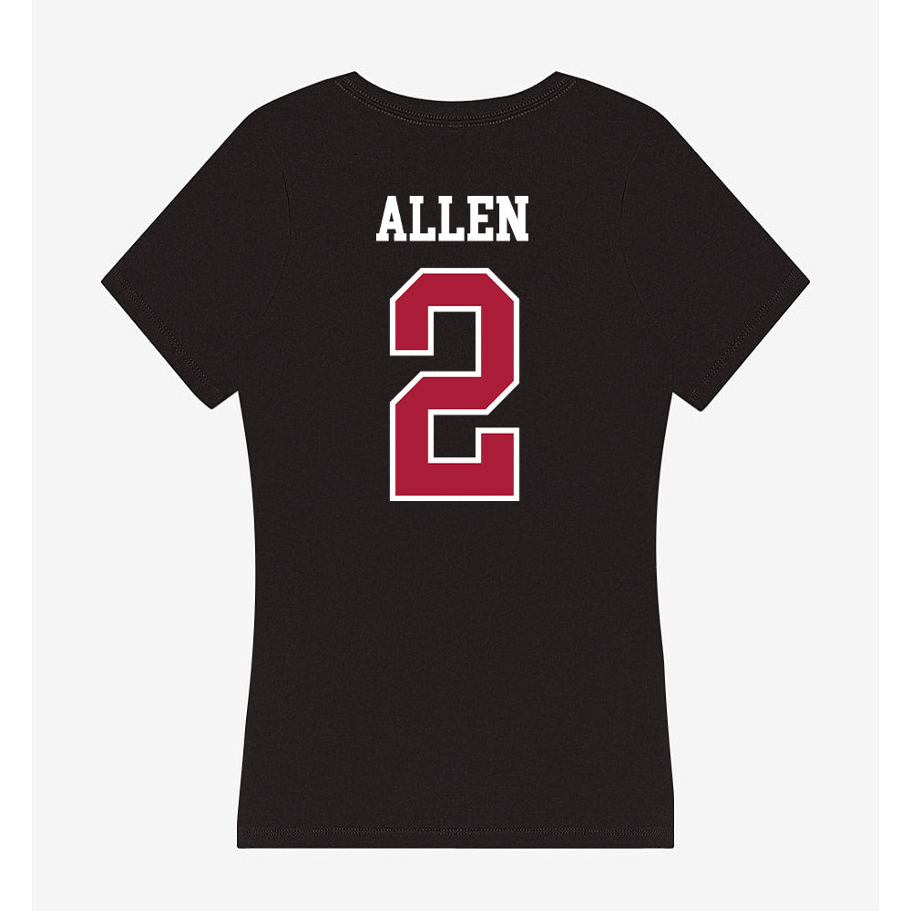 LMU - NCAA Softball : Mya Allen - Women's V-Neck T-Shirt-1