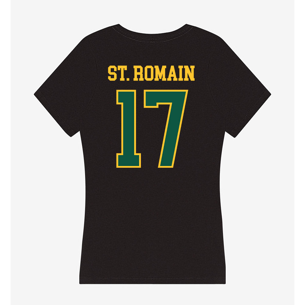 NDSU - NCAA Football : Isiah St. Romain - Women's V-Neck T-Shirt-1