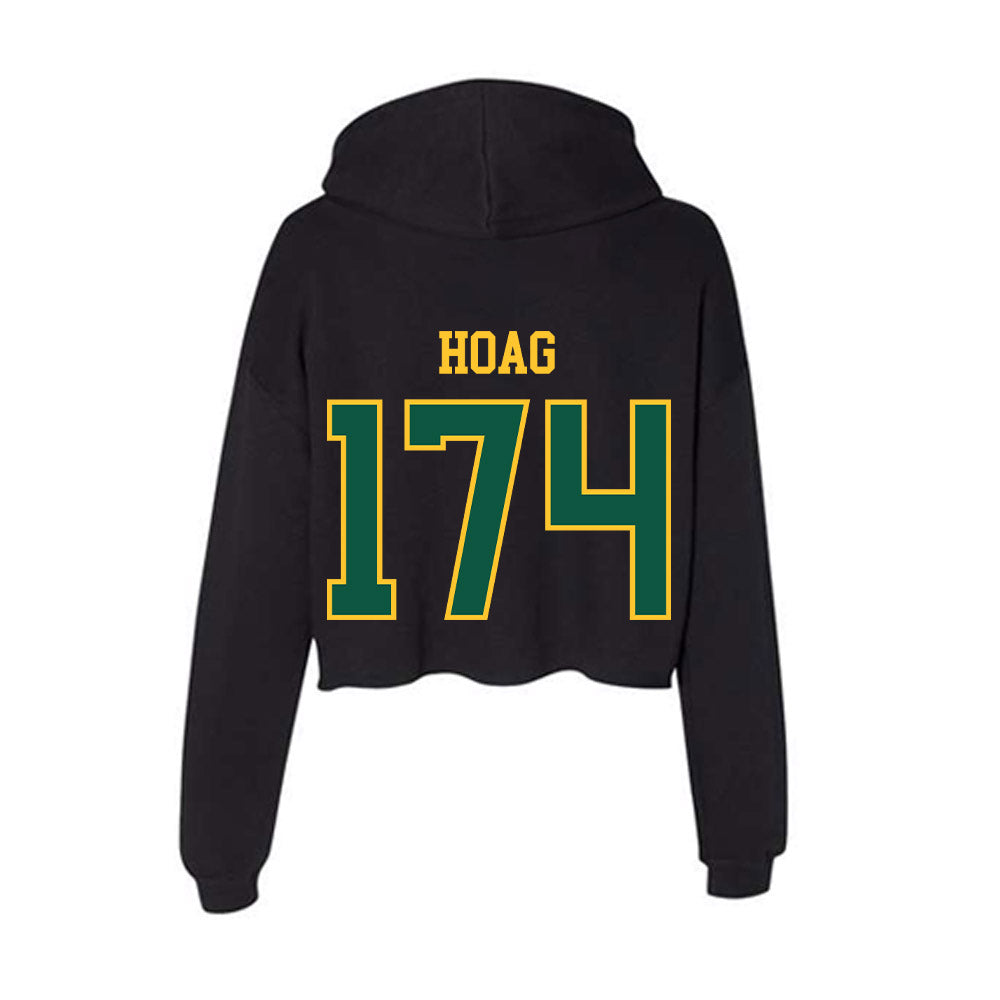 NDSU - NCAA Wrestling : Luke Hoag - Women's Crop Fleece Hoodie-1