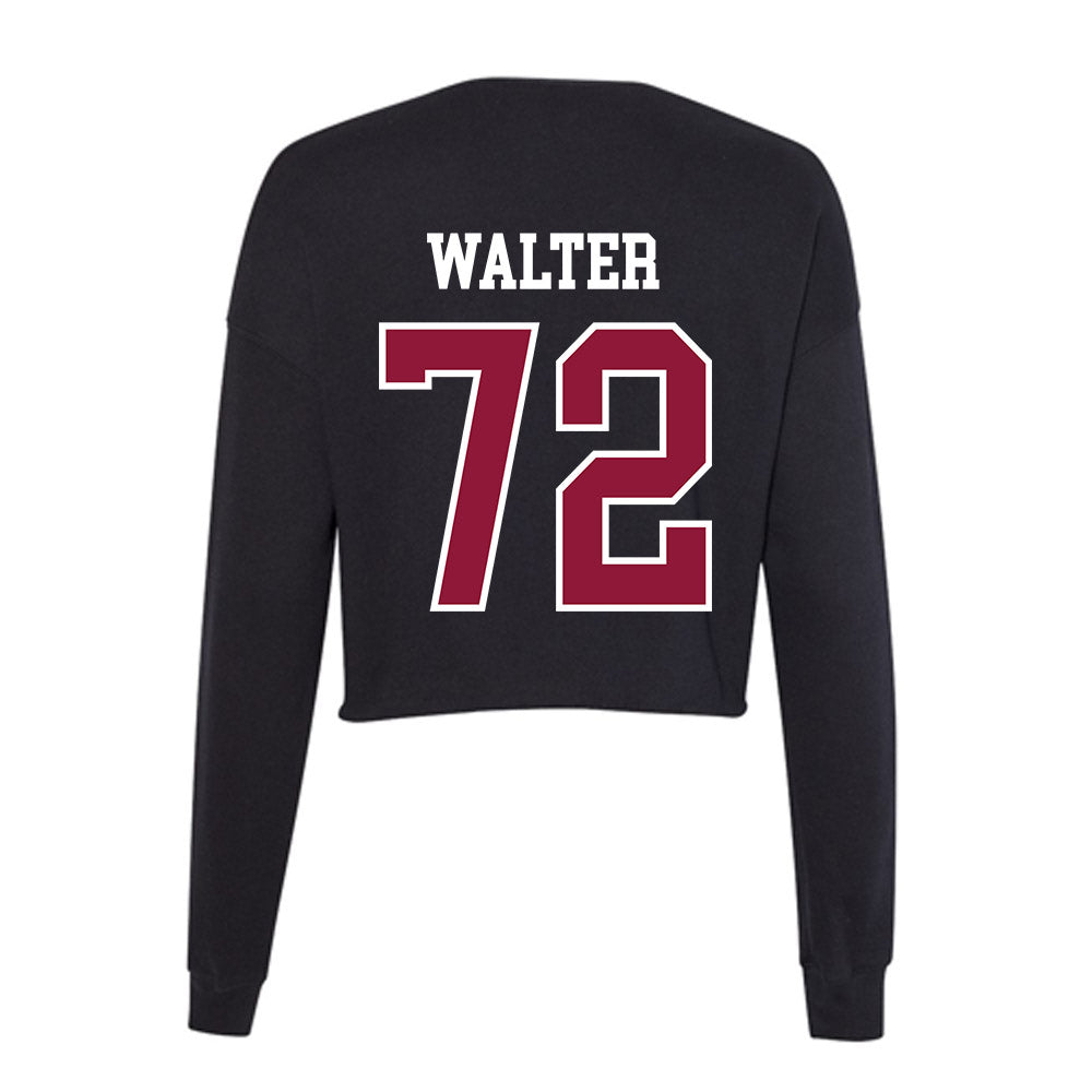 Henderson State - NCAA Football : Devin Walter - Women's Cropped Crew Fleece-1