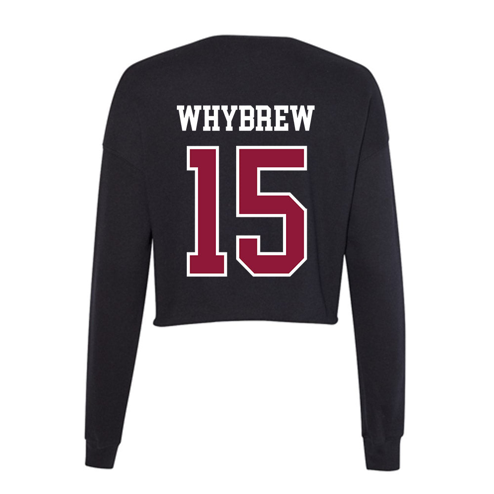 Henderson State - NCAA Men's Basketball : Tyson Whybrew - Women's Cropped Crew Fleece-1