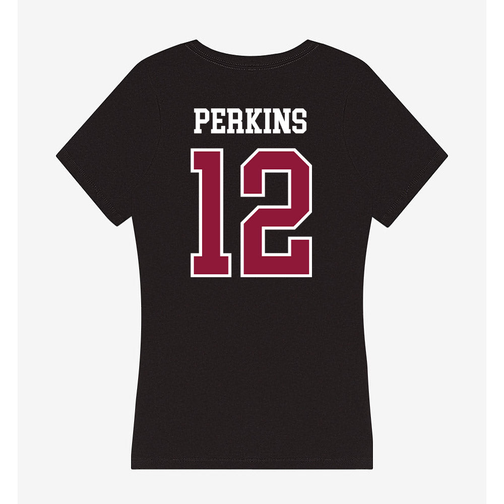 Henderson State - NCAA Men's Basketball : Deazhon Perkins - Women's V-Neck T-Shirt-1