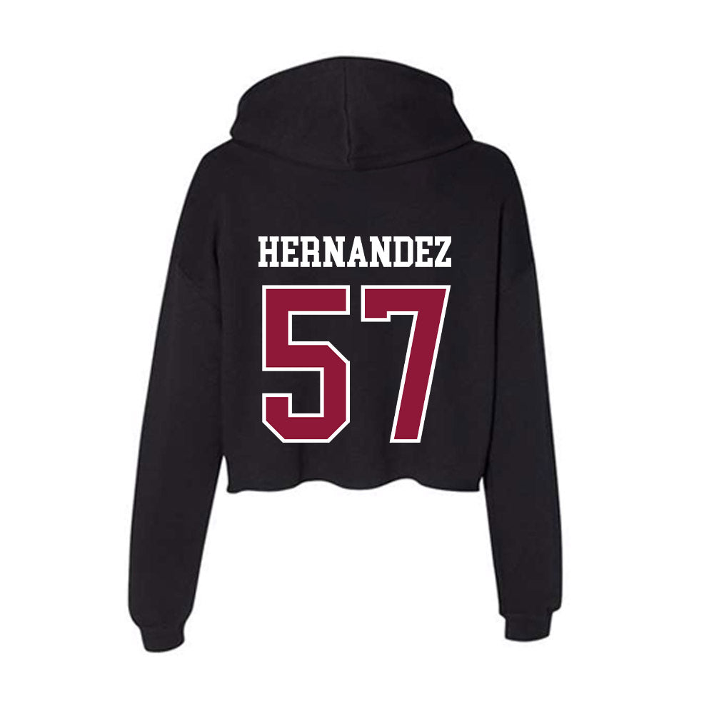 Henderson State - NCAA Football : Gabriel Hernandez - Women's Crop Fleece Hoodie-1