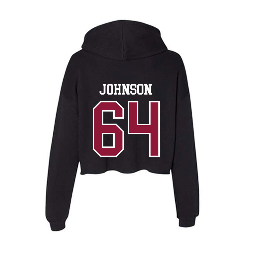 Henderson State - NCAA Football : Brandon Johnson - Women's Crop Fleece Hoodie-1
